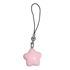 Gllehkt Fat Star Phone Chacin Phone Charm Lanyard Strap Bag Hanging Pendant Decorations Ornament Fashion Jewelry Accessory, 7x2.5cm, Pink