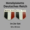 Set of 2 German Empire Metal Plaque/Stickers