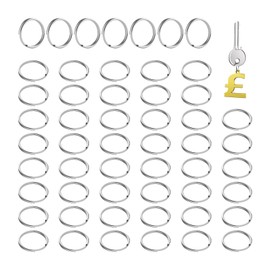 SPEESJOY 120 Pcs Mini Split Rings, 1/2 Inch Small Key Rings Bulk Stainless Steel, Metal Rings Connectors for Crafts, Dog Tags, Keychain Accessories (12mm)