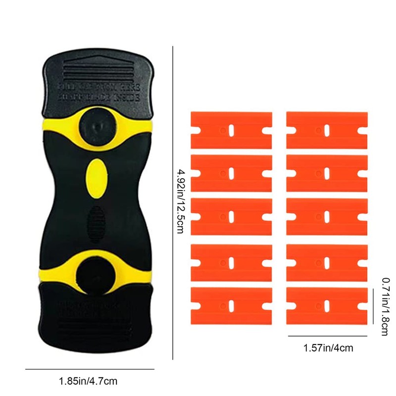 Glass Ceramic Hob Scraper Plastic Scraper Two Sided Sharp Blades