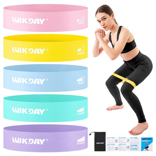 WIKDAY Resistance Bands for Working Out Exercise Loop Bands Workout