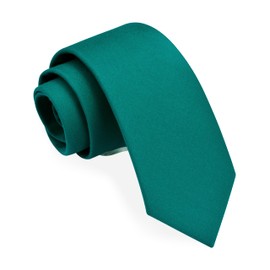 GUSLESON Green Tie for Wedding Solid Cotton Suit Tie Mens Casual Necktie (1032-13)