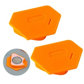 2Pcs Seam Guide for Sewing Machine with Scale,Sewing Rulers and Guides,Multifunctional Polygonal Hemmer Guide,Sewing Machine Seam Guide,Magnetic Seam Sewing Guide,Magnetic Seam Guide(Orange)