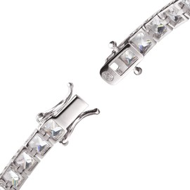 Franki Baker Simulated Diamond CZ & Sterling Silver Tennis Bracelet. Length:19cm