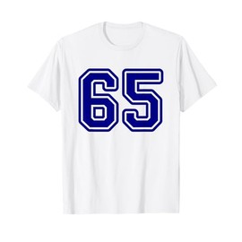 Number #65 Blue Sport Number 65 T-Shirt