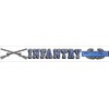 Army Combat Infantry Badge Rifle Window Strip Sticker with Clear