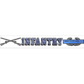 Army Combat Infantry Badge Rifle Window Strip Sticker with Clear Background