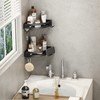 VOLPONE Corner Shower Caddy with Razor Holder Adhesive Shower Shelf