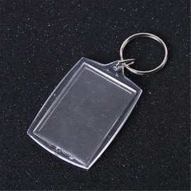 10PCS Acrylic Photo Keychaincs,Blank Picture Insert Key Chains,Photo Frame Keyrings Holder,Rectangle DIY Keychain Frame,Double Sided Picture Frame Keyring with Split Ring for Family Friends Gifts