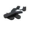1/2" x 1 1/2" Oval Rubber Feet Self Adhesive -