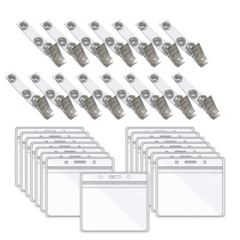 LMOGWL 15 Set Transparent Card Holder, Waterproof Zipper, PVC Wallet Clip for ID & Credit Cards