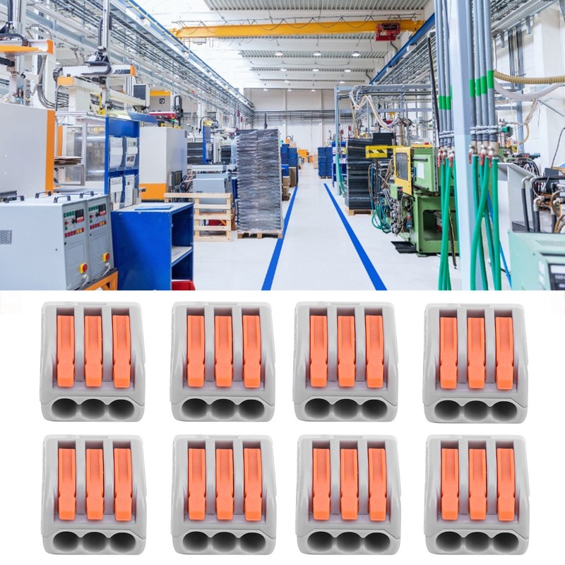 100Pcs Push Wire Wiring Connector Quick Connect Line Terminal Blocks