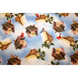 Quilting Treasures BIRDS AND BIRDHOUSES FROM QUILRING TREASURES  - 100% COTTON FABRIC