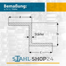 Stahl-Shop24 Aluminium Z Strip 15 x 15 x 2 mm 500 mm Raw for Model Making Body Building Furniture Edges Craft Projects DIY Applications Transition Profile Aluminium Raw Anodised Easy to Shorten