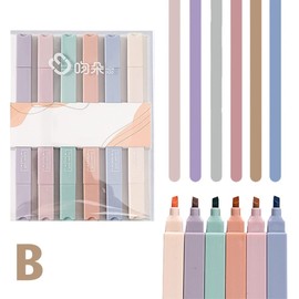 Plumones Punta Pincel, Plumones Doble Punta Marcadores Doble Punta 6 Colores Plumones Glitter Subrayadores de Dos Puntas Marcador Punta Textos Suave Plumones Dual Resaltadores Pastel Doble Punta Suave