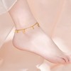 Qings Gold Moon Star Adjustable Anklet Stainless Steel Feet Chain