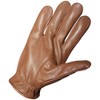 REAL EMPIRE Men's Driving Sheep Leather Luxury Gloves (Brown, XLarge)