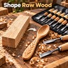 12-Piece Wooden Carving Chisel Set – Full-Size Woodworking Knives and