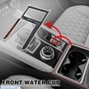 Car Cup Holder Frame Cover Carbon Fiber Pattern High Gloss
