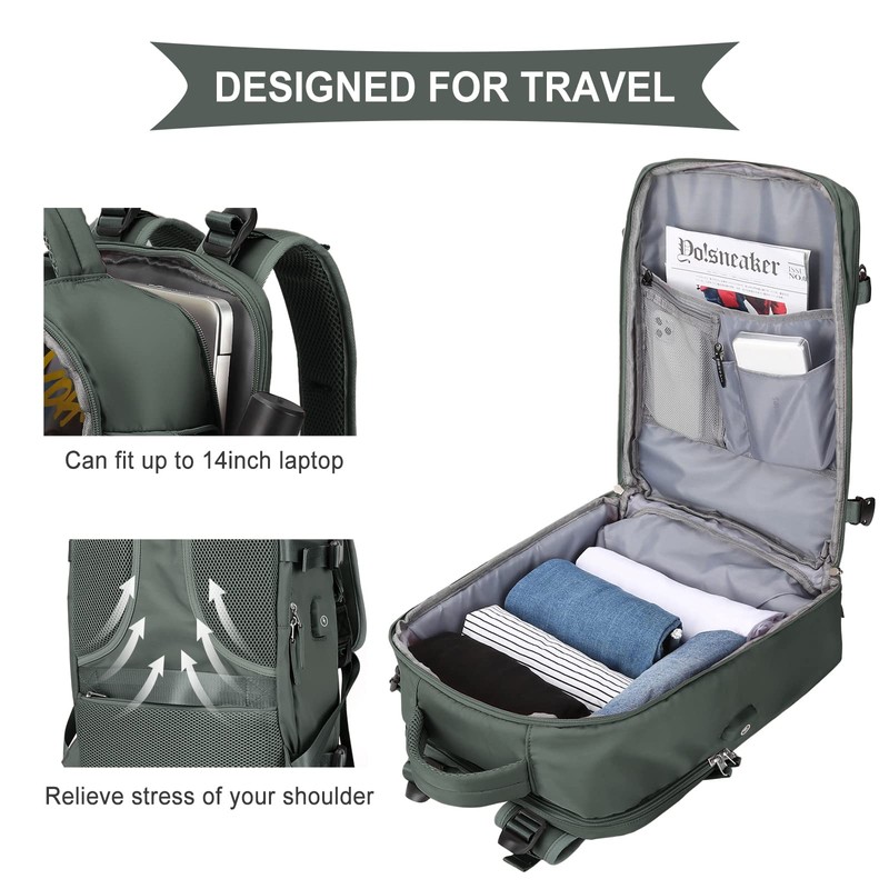 coowoz Travel Backpack For Women Men,Carry On Backpack,Hiking Backpack Waterproof