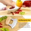 Mestream Pizza Cutter, Wood Handle Pizza Knife, Stainless Steel Sharp