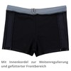 Aquarti Men's Swimming Trunks Short with Contrast Piping, 010 Black