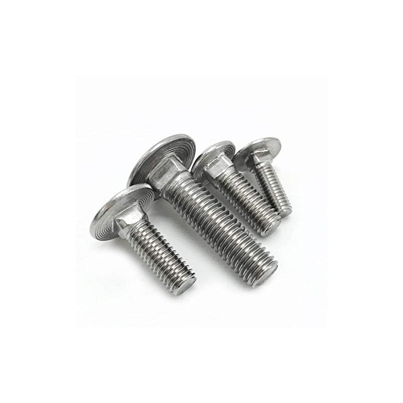 2 x Stainless Steel Square Carriage Bolts M6 x 16mm