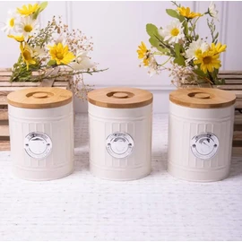 Maria`s Selection Cream Tea, Sugar, Coffee Canisters, Tea Sugar Coffee Containers Set of 3, Airtight Containers,