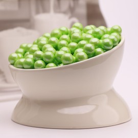 Shimmer Gumballs for Gumball Machine Green Apple Candy - Pearl Green Gumballs 190 pcs 15 oz Chewing Gum - Nostalgic Valentines Candy for Party Favors Easter Basket & Sweet Treats, 16mm (0.62 inch)