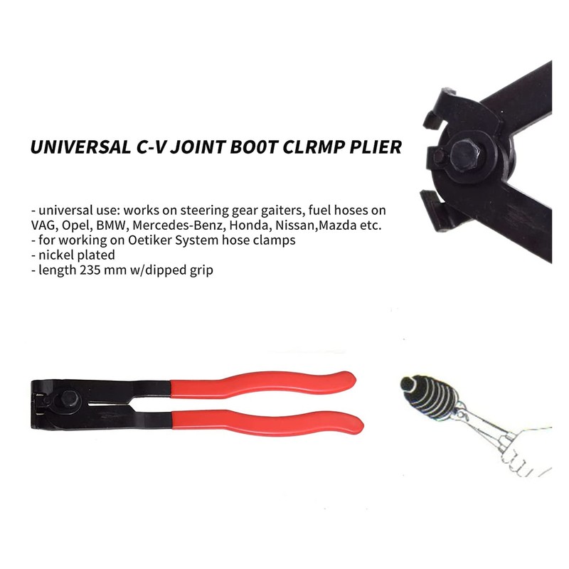 2pcs CV Joint Clamp Set Metal Ear Type Boot Banding