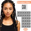 50 Pcs Black Dreadlock Beads Braids Accessories Metal Tube Beads