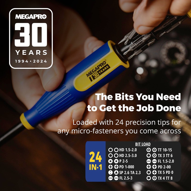 MEGAPRO® 24-in-1 Anniversary Precision Multi-Bit Screwdriver | Anniversary Edition |