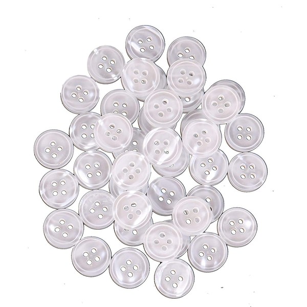Generic Lucky Rudra Small Shirt Buttons 4 Holed for Sewing