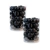Plastic Christmas Baubles Black 2 Sets - 68 Pieces Diameter