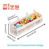 FontFable Bath Toy Organizer with 3 Compartment Horizontal Large Openings,