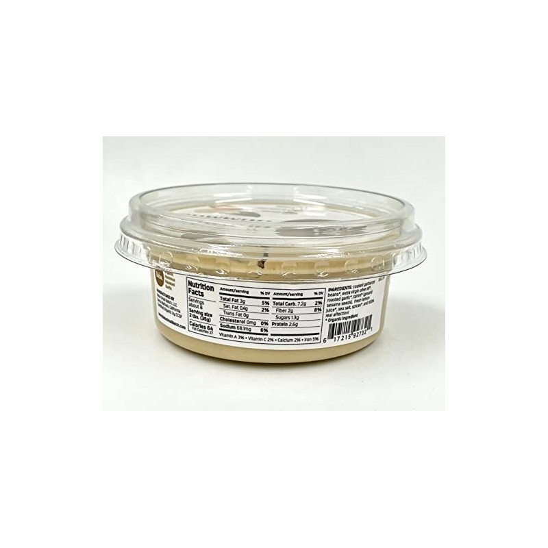 Baba Organic Hummus (8 oz) - USDA Organic, Gluten Free,