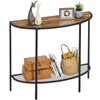 SAYGOER Console Table 2 Tier Narrow Entryway Table with Storage