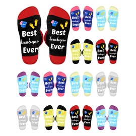 JenPen 12 Pairs Housekeeping Appreciation Gifts Socks Housekeeping Week Thank You Gifts Bulk for Housekeeper Custodian Team Women(Masterful)