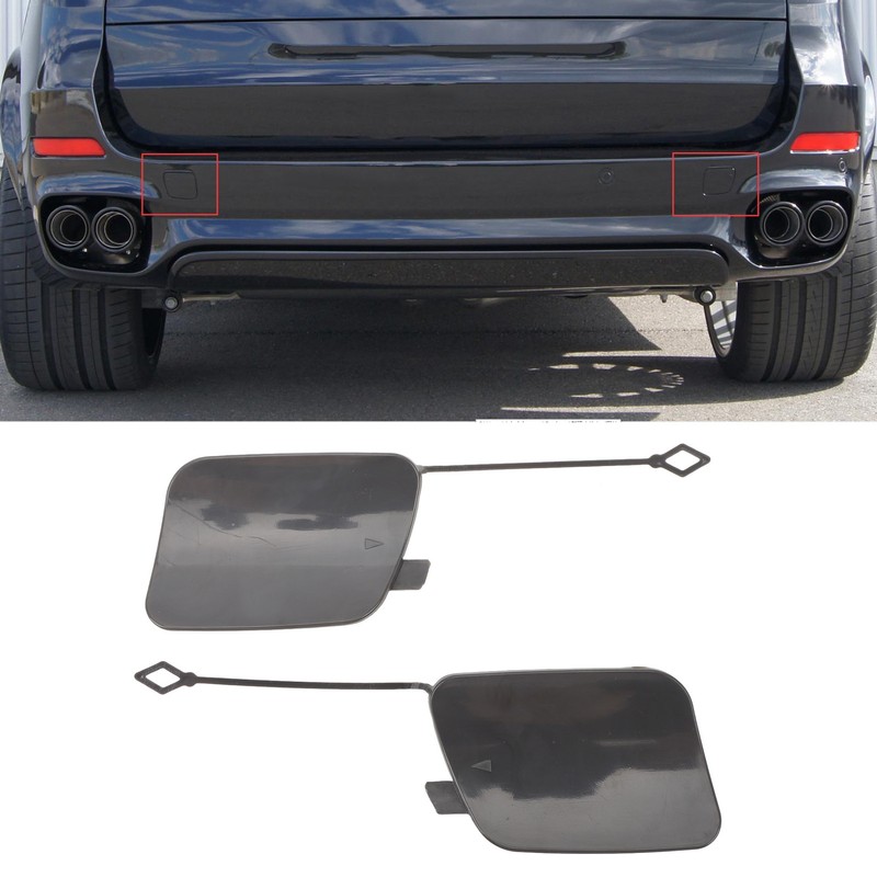 1 Pair Rear Bumper Tow Hook Cover Cap 51127378573 Impact