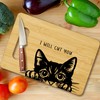Funny Black Cat Cutting Board-I Will Cut You, Charcuterie Board