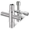 Viganoc 2Pc. 4 Way Sillcock Key Set, Utilities Key, Multi-Functional