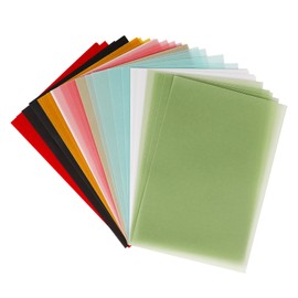 Operitacx 50 Sheet Colored Vellum Paper, Transparent Vellum Paper Translucent Printable Tracing Paper 5.9 x 3.9inch