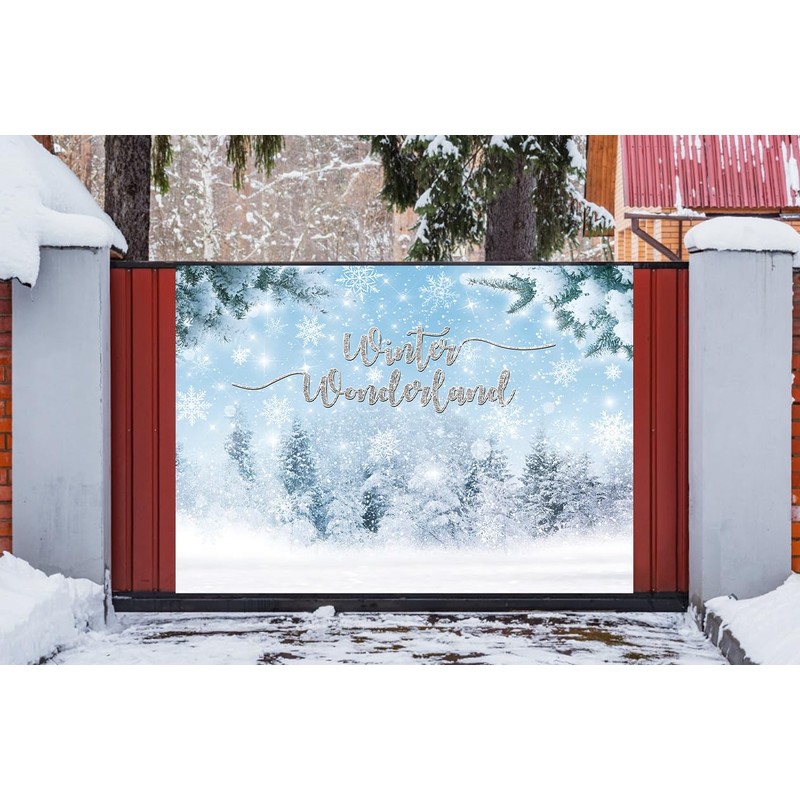 Alltten 7x5FT Winter Backdrop Winter Wonderland Backdrop Winter Scene Backdrop