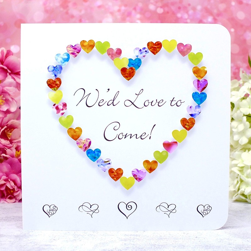 Wedding RSVP Reply Card - 'We'd Love to Come' Invitation