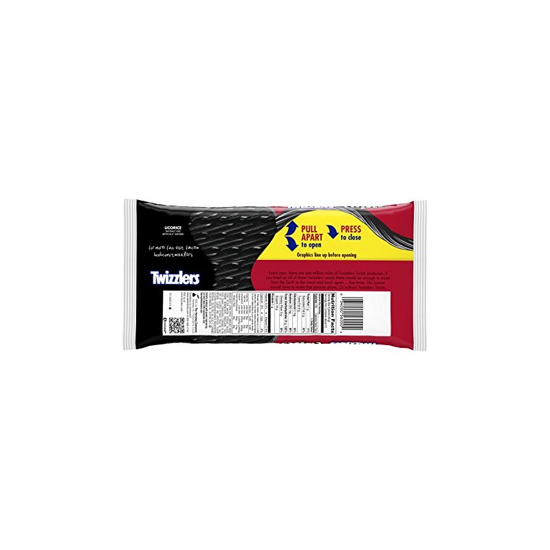 TWIZZLERS Twists (Black Licorice, 1-Pound Bags, Pack of 6)