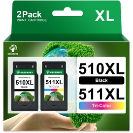 GREENSKY 510 511 Printer Cartridges Compatible with Canon Printer Cartridges 510 511 XL, PG-510 CL-511 Compatible with Canon 510 511 Multipack for Canon Pixma MP495 MP490 iP2700 MX320 MP280 MP270