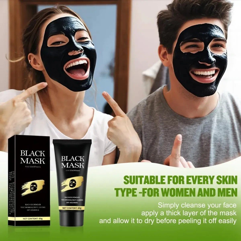 🔥 Mascarilla negra peel off elimina poros puntos negros acné