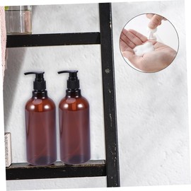FOMIYES 2pcs Refillable Pump Bottles for Shampoo Essential Oils Brown Bottles Random Color Dispensers Reusable Liquid Dispenser for Body Wash Lotions