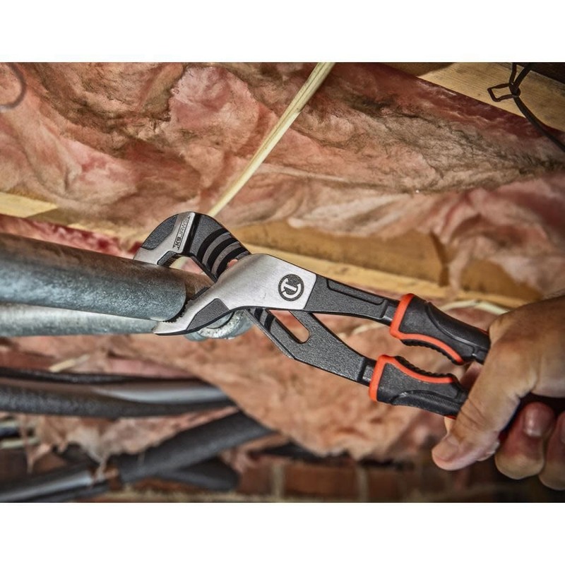 CRESCENT - Plier, 12", V Jaw, T&G, Cushion Grip (RTZ212CGV)