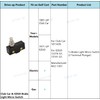 Drive-up Brake Light Micro Switch 3 Terminal Plunger Fits Club